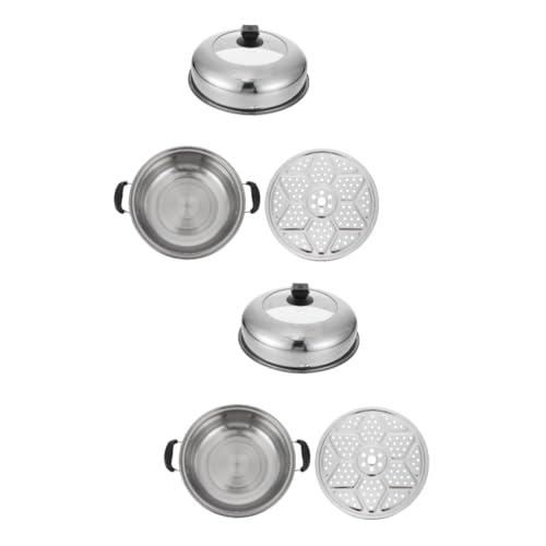 【並行輸入品】DECHOUS 2 Sets Pot Stainless Steel Cookware Non Stick Cooking Ut_1