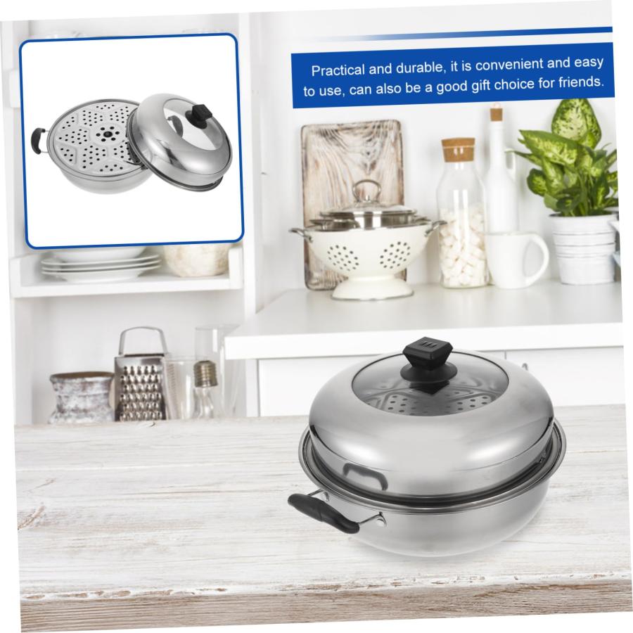 【並行輸入品】DECHOUS 2 Sets Pot Stainless Steel Cookware Non Stick Cooking Ut_9