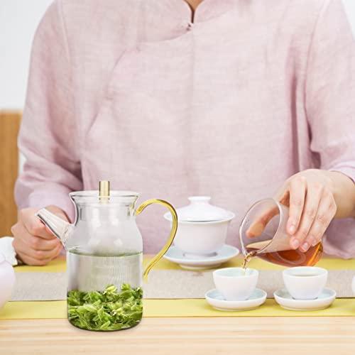 【並行輸入品】PRETYZOOM Glass Teapot Glass Pitcher Tea Pots for Loose Tea Infu_4