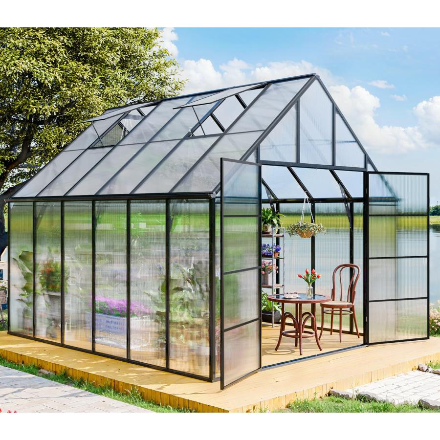並行輸入品】10x12フィート ポリカーボネート温室、屋外用温室