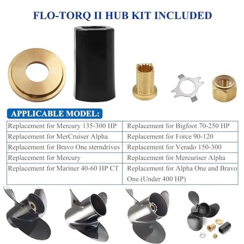 【並行輸入品】MARKGOO 835257Q1 Flo Torq II ハブキット 水銀船外プロペラ用 40 50 60 65 70 75 80の画像