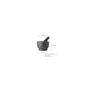 【並行輸入品】Pestle and Mortar   Granite Stone Pestle and Mortar Set for Crusの画像
