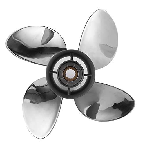 【並行輸入品】UNUBIFK Outboard Engine Propeller, 4 Blades 19 Pitch RH Propelle_1