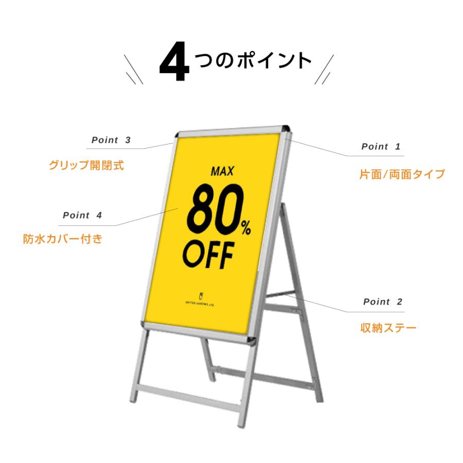 BESTSIGN（ベストサイン） A型スタンド看板4点セット（B2サイズ