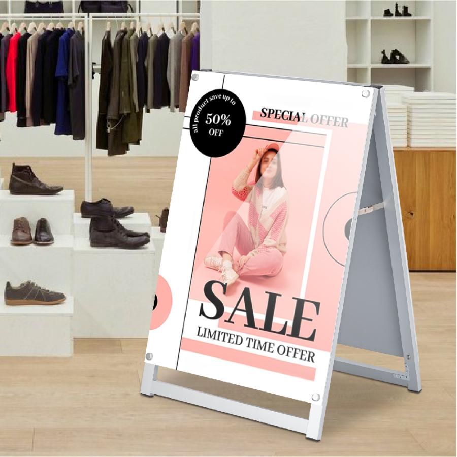 BESTSIGN（ベストサイン） 店舗用 A型スタンド看板 A1サイズ対応 両面