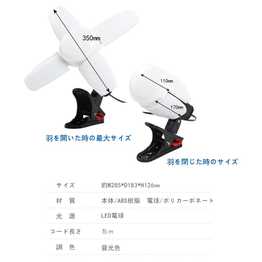ECOトルネード 大型クリップ付ランプ 60W 本体3個&替球6個セット BESTSIGN（ベストサイン） 投光器 LED電球付 クリップランプ スーパー