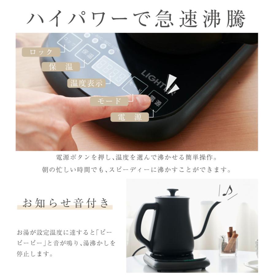 BESTSIGN 電気ケトル 温度調節付 ケトル 電気ポット ステンレス BESTSIGN 電気ケトル 温度調節付 ケトル 電気ポット ステンレス