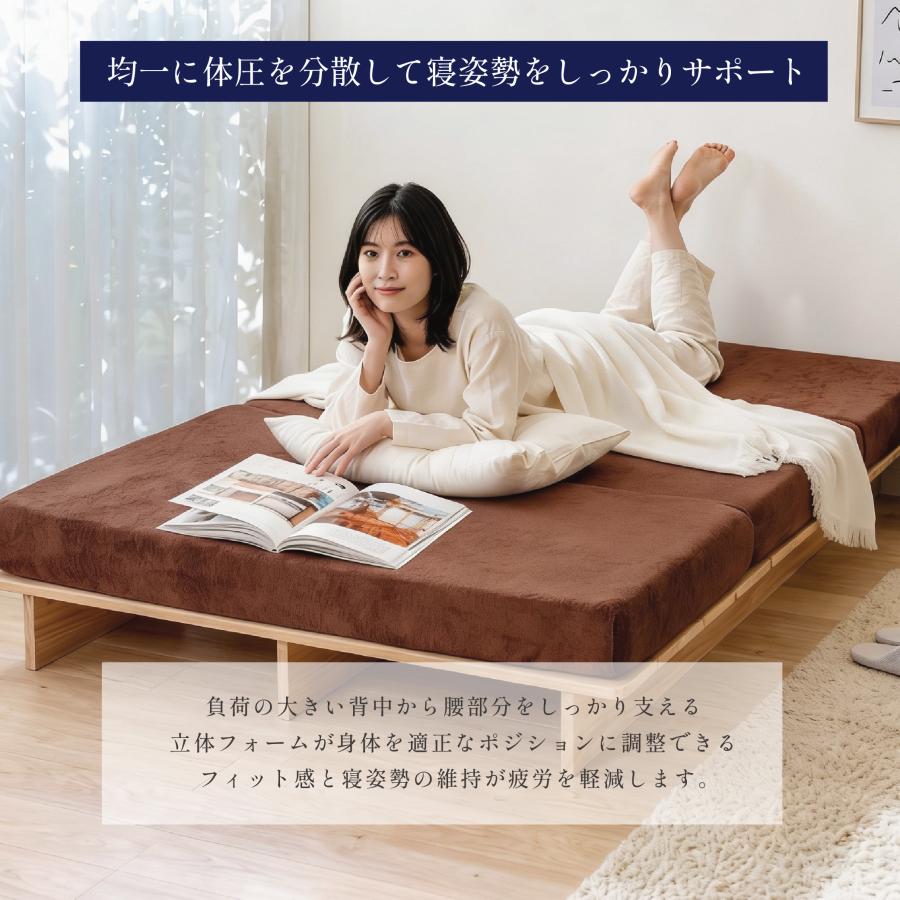 マットレス 高反発マットレス ベッドマットレス 三つ折り 折りたたみ