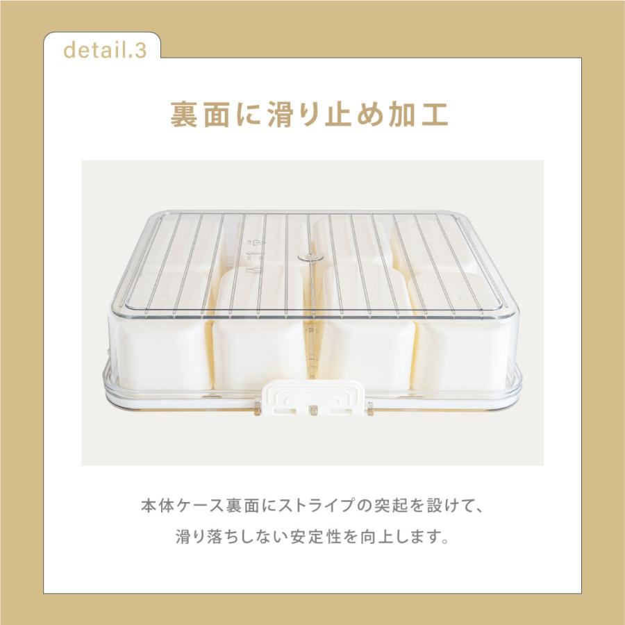 食品保存ボックス スナックボックスコンテナ 蓋とハンドル付き分割