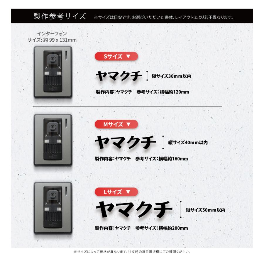 BESTSIGN（ベストサイン） 表札 ステンレス 1文字価格 表札 カタカナ