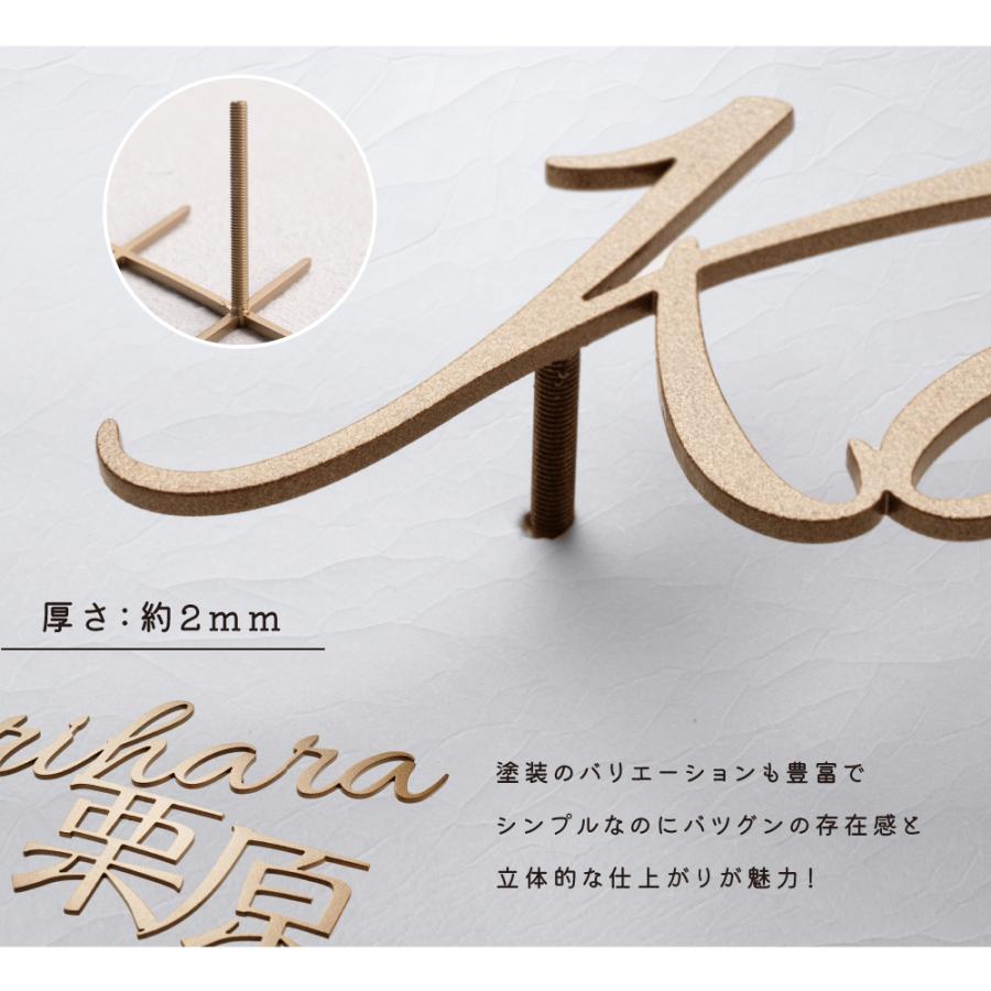 BESTSIGN（ベストサイン） 表札 ステンレス 表札 アイアン【漢字と英字