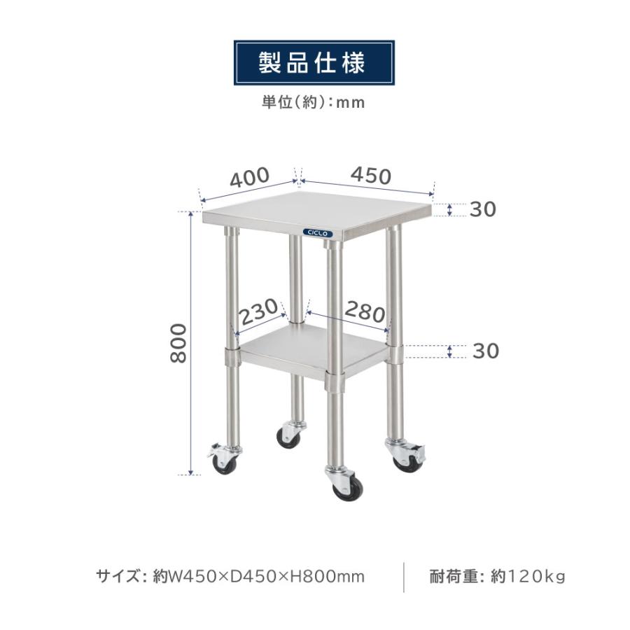 BESTSIGN 日本製 ステンレス 作業台 キャスター付き 調理台 BESTSIGN 日本製 ステンレス 作業台 キャスター付き 調理台