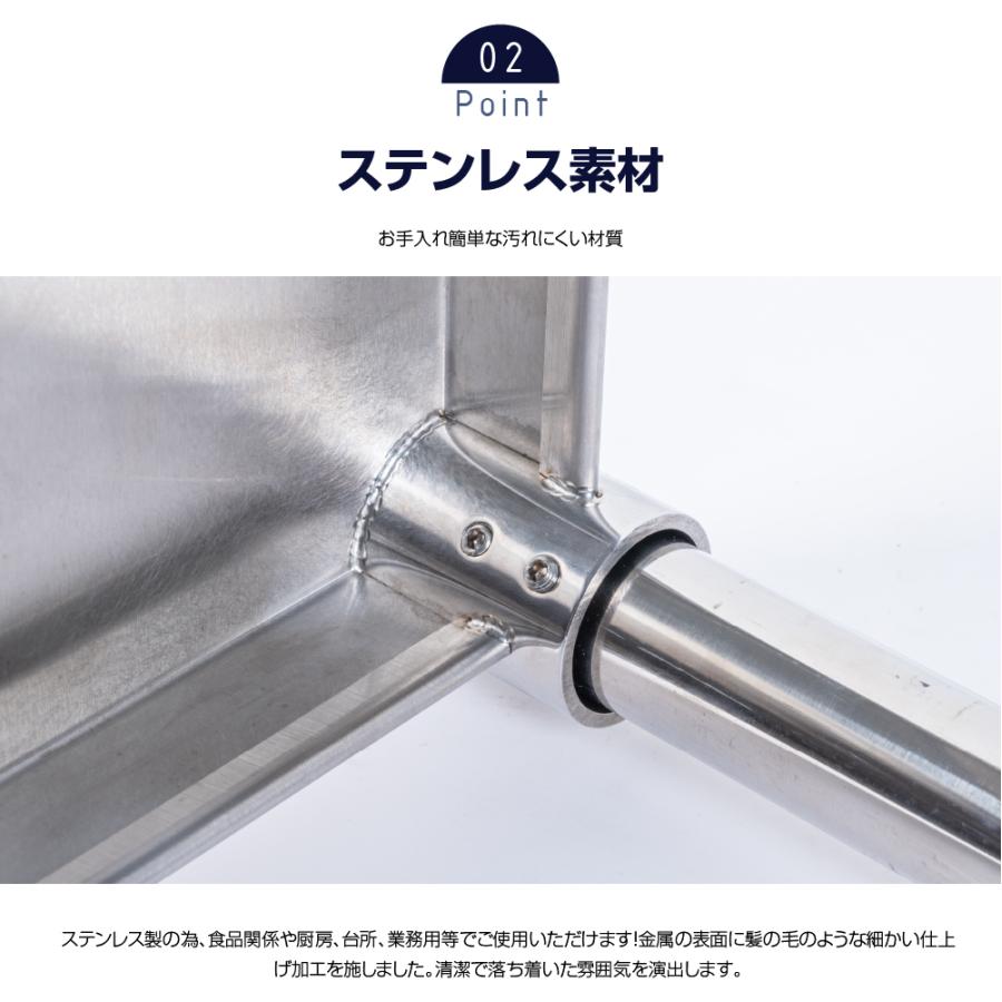 日本製造 ステンレス製 業務用 キッチン置き棚 3段タイプ ステンレス 業務用 W1475×H800×D320mm 置棚 作業台棚 ステンレス棚 上棚  業務用 kot3-14732爆買の画像