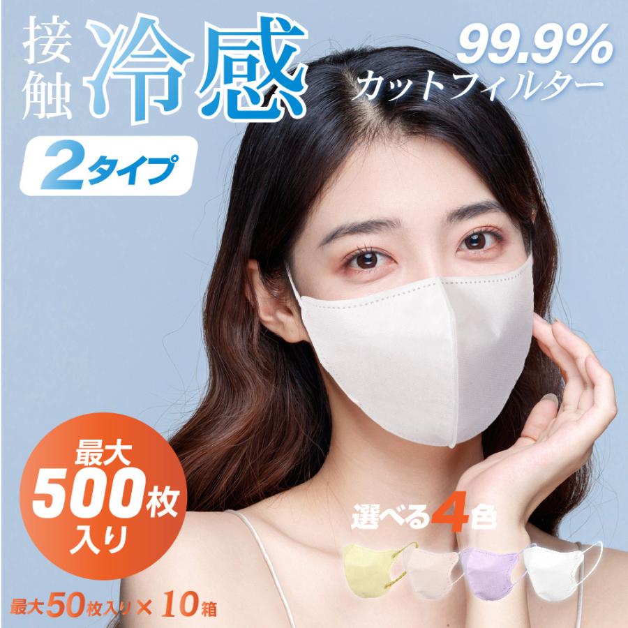 ひんやりマスク 冷感 立体マスク 3層構造 マスク 立体 不織布マスク チークマスク カラーマスク くちばし型 メガネが曇りにくい 人気 送料無料 mkc-10set爆買 | BESTSIGN