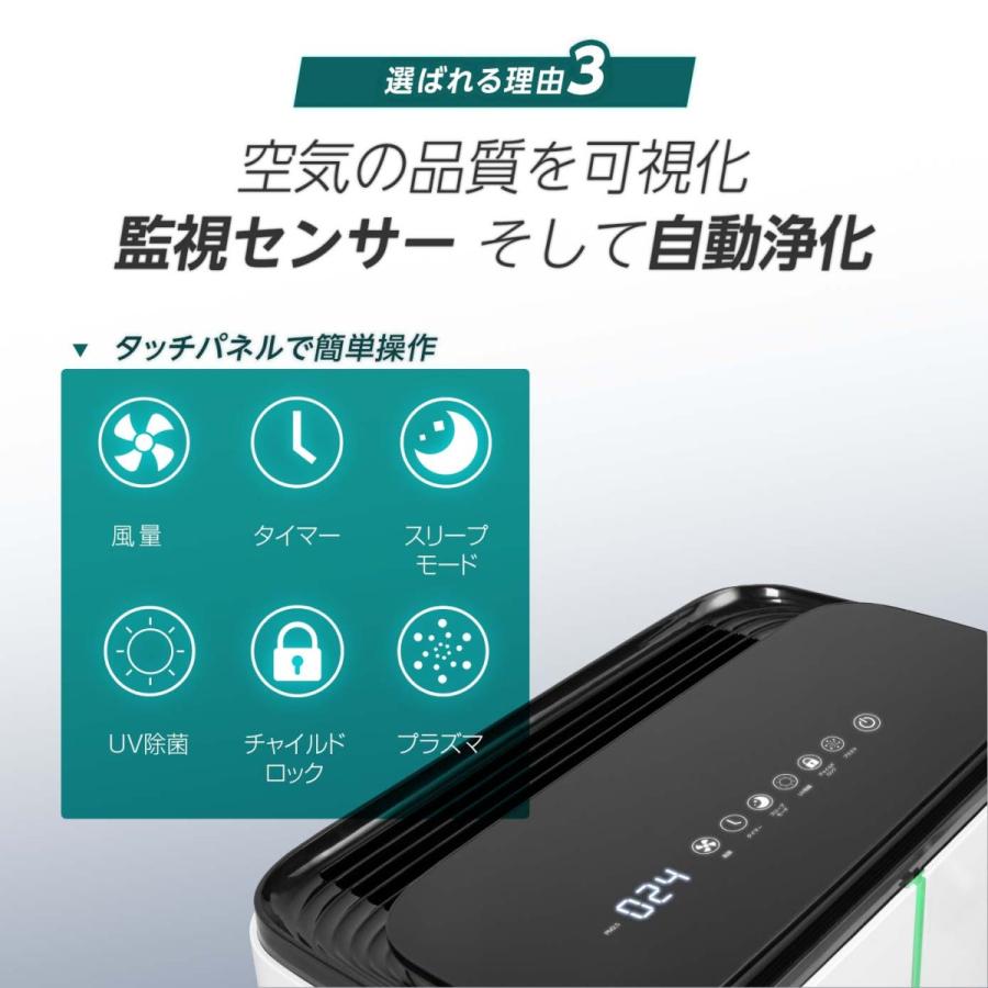 BESTSIGN 空気清浄機 空気清浄器 AG+ 銀イオン 猛暑対策 空気