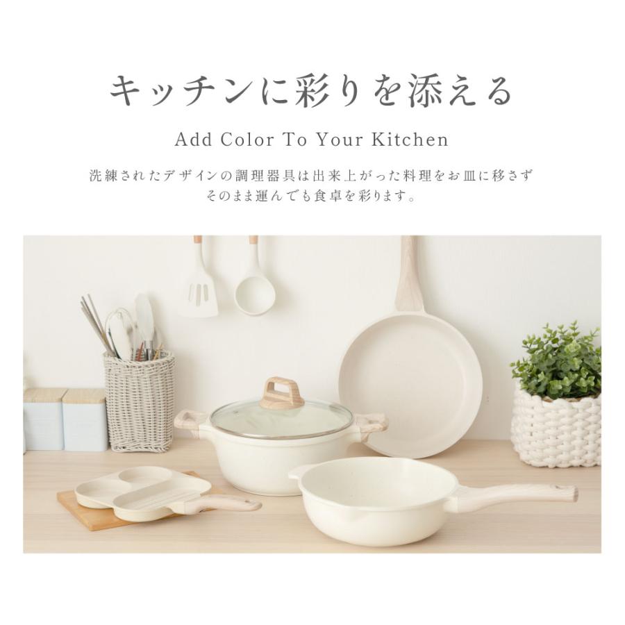 BESTSIGN（ベストサイン） 両手鍋 24cm 卓上鍋 ih 蓋セット IH〜ガス火