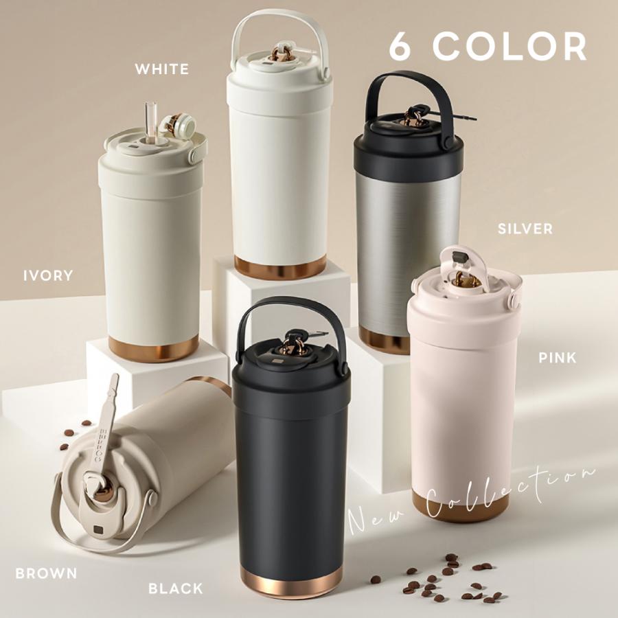 タンブラー 3way ストロー付き 溢れにくい 保温 保冷 蓋付き