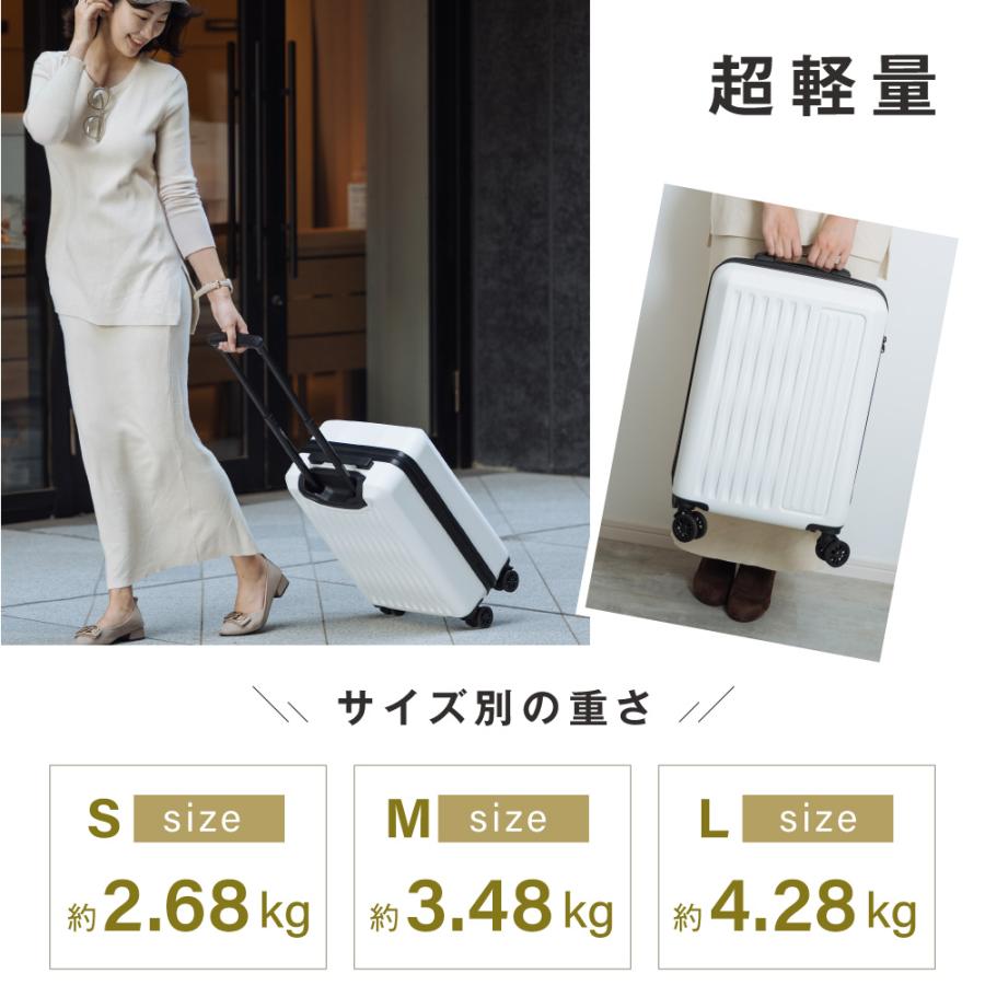 スーツケース キャリーケース 機内持ち込み S/M/Lサイズ 収納ポケット
