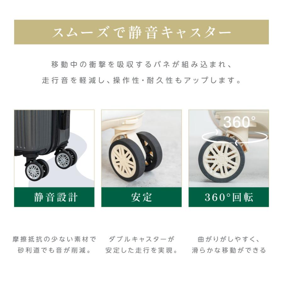 スーツケース キャリーバッグ S/Mサイズ  スマホスタンド フック付き 収納ポケット 耐衝撃 超軽量 360度回転 静音 ダブルキャスター 旅行 出張爆買 |  | 03