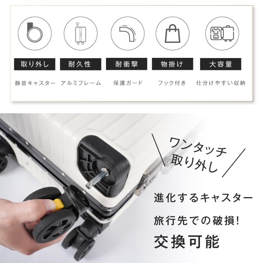 スーツケース 機内持込可能 Sサイズ 38L フレームタイプ  キャスター取り外しOK ダイヤルロック  キャリーバッグ  カップホルダー ダブルキャスター sc901爆買 |  | 02