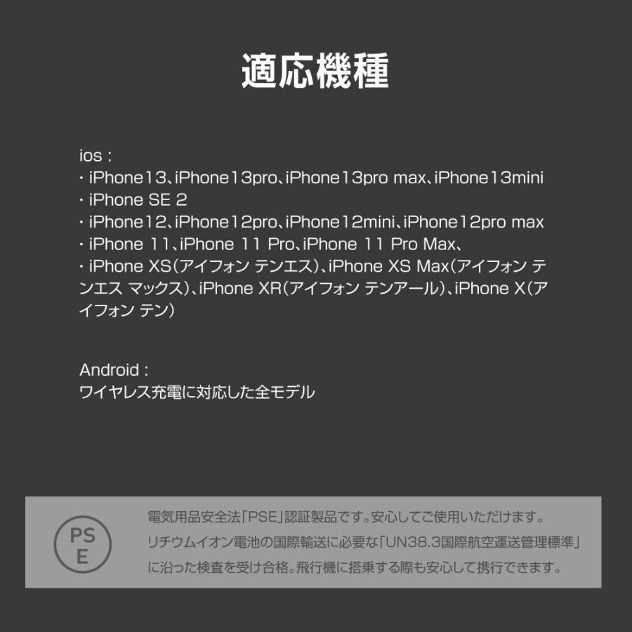 モバイルバッテリー 5000mAh 大容量 18W急速充電 2台同時充電可能 ワイヤレス充電対応 スマホ充電器 残量表示 コンパクト iPhone xd-e34a爆買 | BESTSIGN | 10