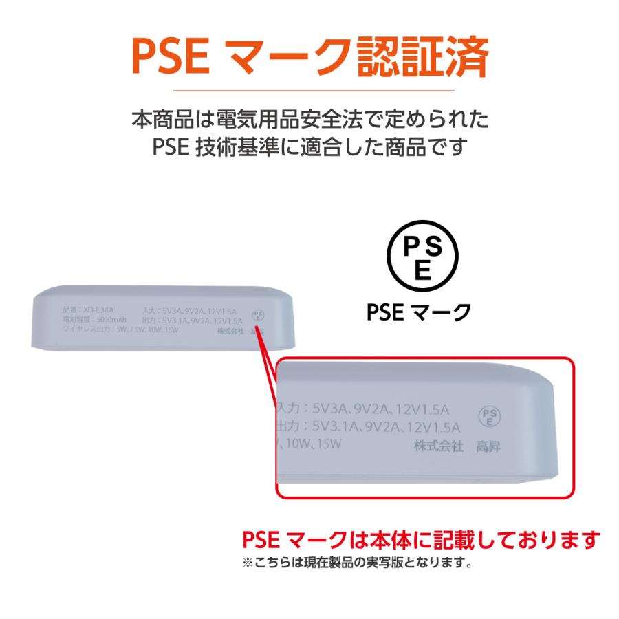 モバイルバッテリー 5000mAh 大容量 18W急速充電 2台同時充電可能 ワイヤレス充電対応 スマホ充電器 残量表示 コンパクト iPhone xd-e34a爆買 | BESTSIGN | 11