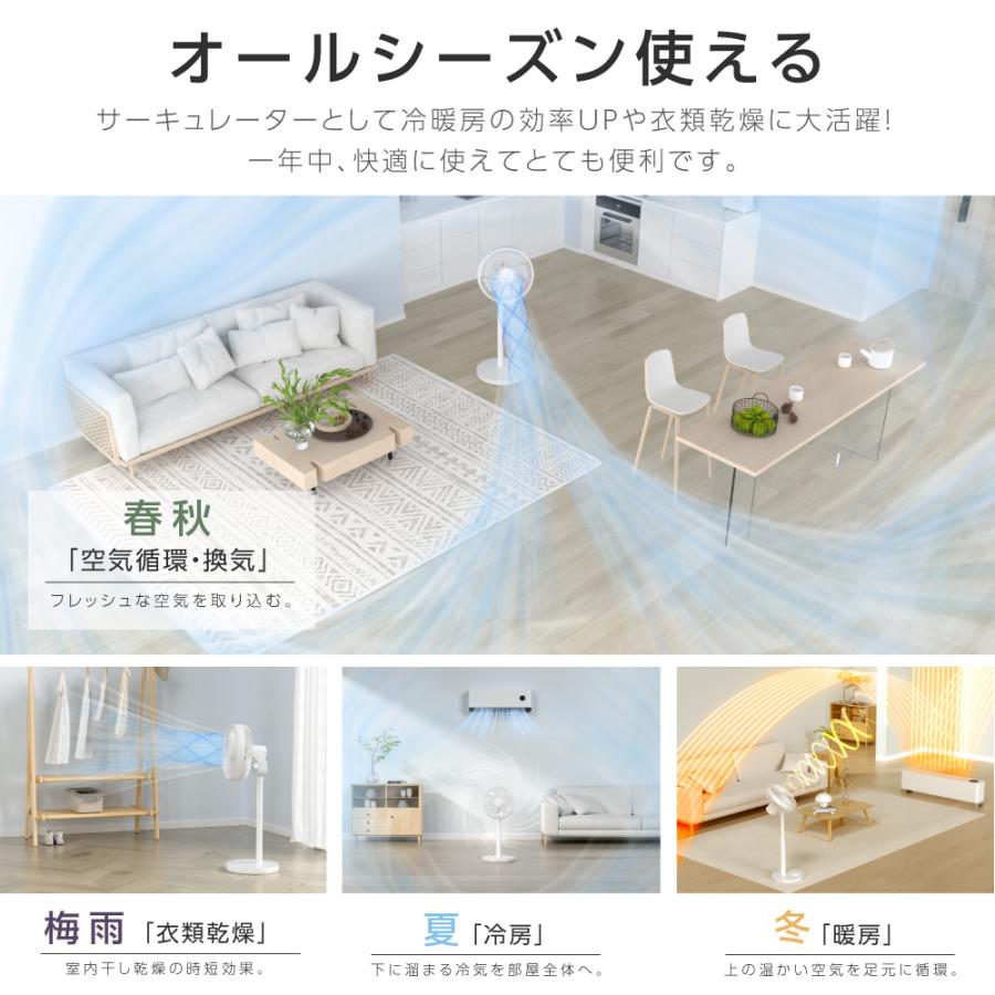 扇風機・サーキュレーター YU TEKNOS サーキュレーター 360度 お掃除簡単 DC フルリモコン「3D