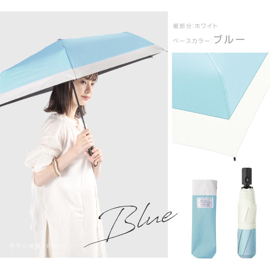 折りたたみ日傘 ソレイヤード　ブルー系 日傘 折りたたみ 晴雨兼用 雨 傘 激安＆特典 おしゃれ 完全遮光