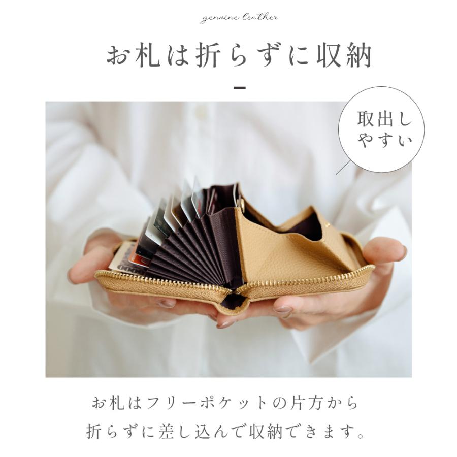 ミニ財布 二つ折り財布 本革 牛革 13色 レディース ミニウォレット