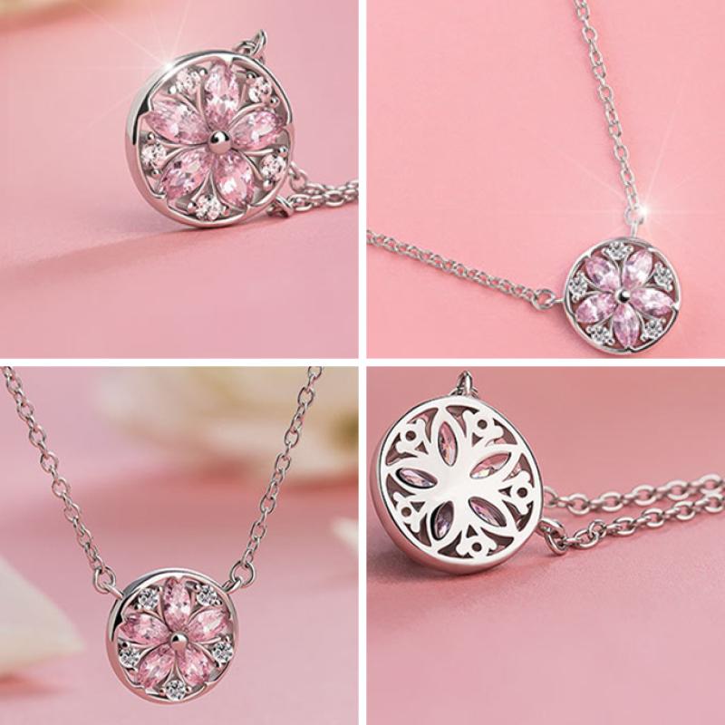 ネックレス レディース 桜 さくら はる ピンク ピンクダイヤ cz ネックレス レディース 桜 さくら はる ピンク ピンクダイヤ cz