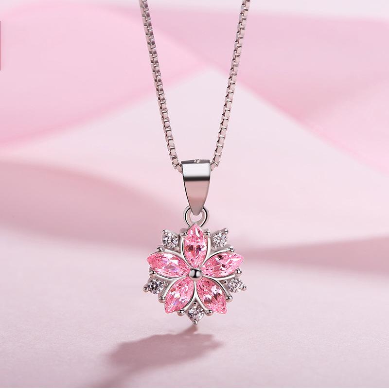ネックレス レディース 桜 さくら はる ピンク ピンクダイヤ cz ネックレス レディース 桜 さくら はる ピンク ピンクダイヤ cz