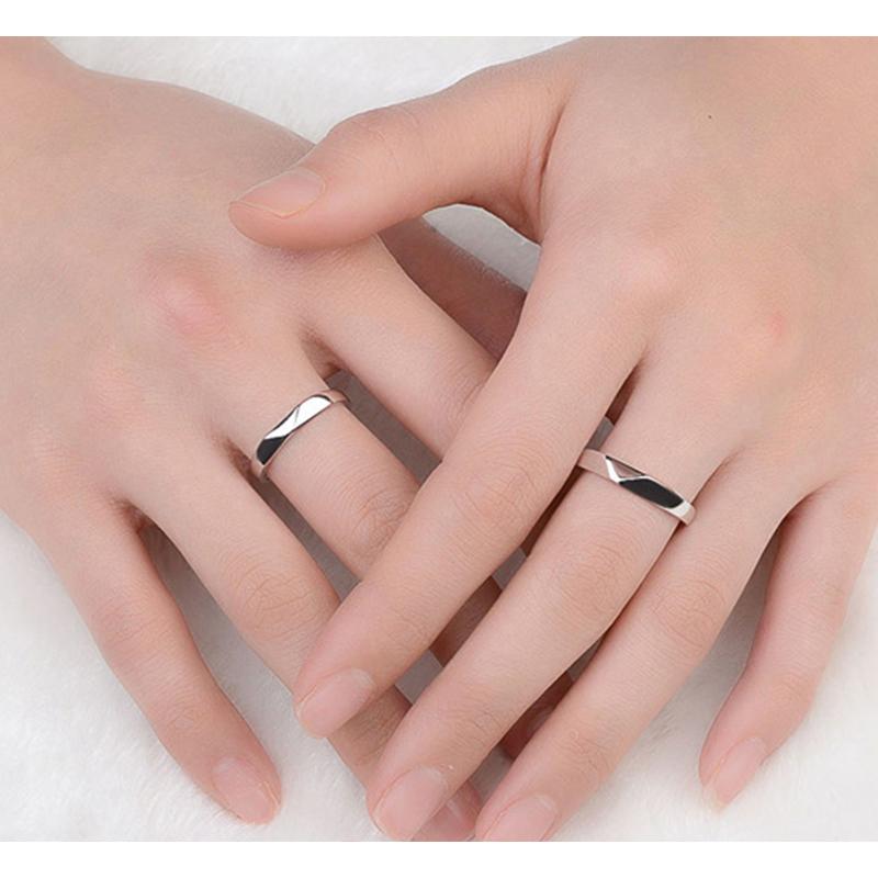 ペアリング シンプル ペア 恋人 カップル 永遠の誓い リング バレンタインデー 結婚指輪 恋人 レディース メンズ シルバー925 ギフト フリーの画像