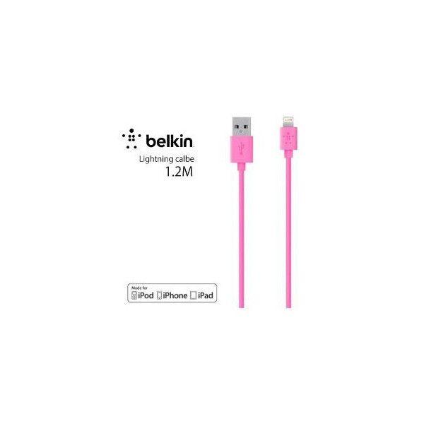 belkin ベルキン MFI認証品 USB Lightningケーブル/ライトニングケーブル for iPhone6,6Plus/5S/iPad ピンク 1.2m＋当店の30日の品質保証｜bestsupplyshop