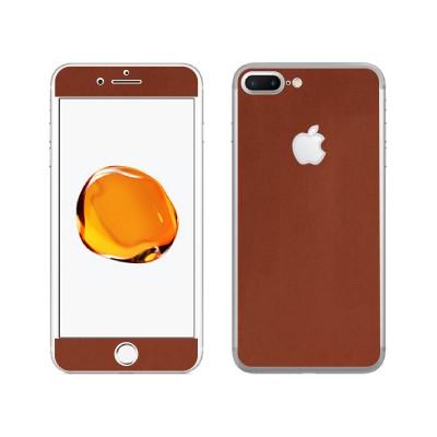 iPhone8/7(8Plus/7Plus)用 カスタムデザイン液晶フィルム シール(レザーマットブラウン)｜bestsupplyshop｜03