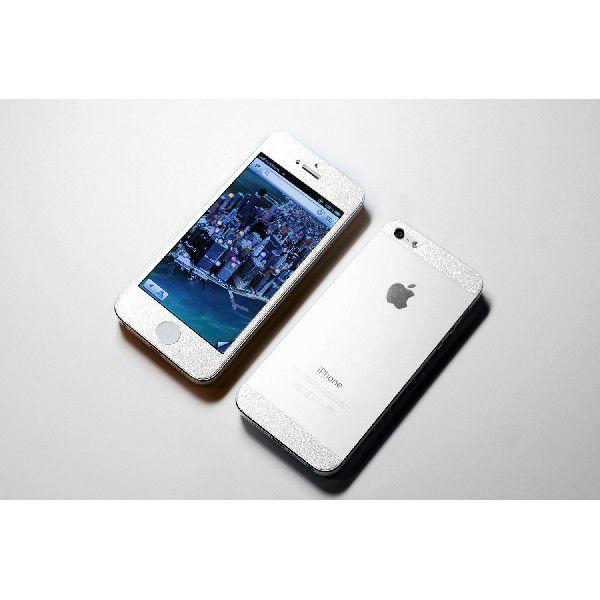 iPhoneSE/5S用 両面 カスタムデザイン液晶フィルム シール(ラメホワイト)｜bestsupplyshop｜03