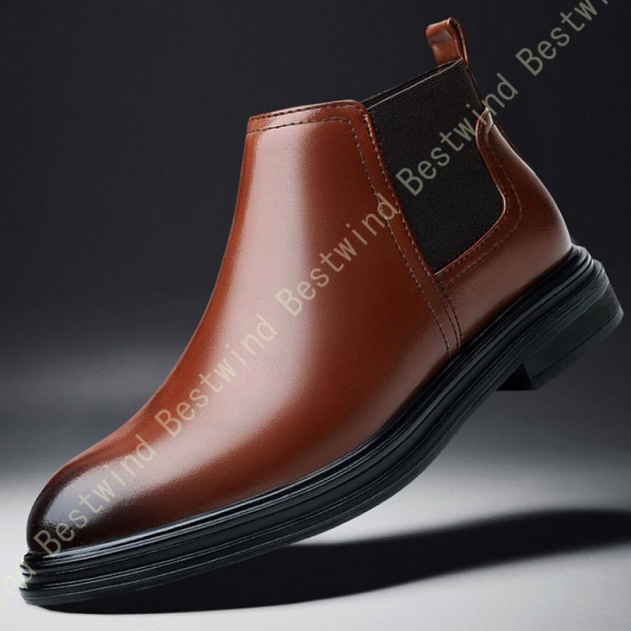 チェルシーブーツ メンズ サイドゴアブーツ 大きいサイズ 4E 幅広 革靴 紳士靴 ビジネスシューズ 革靴 オフィス カジュアル ビジネスブーツ 防滑 歩きやすい｜bestwind｜16