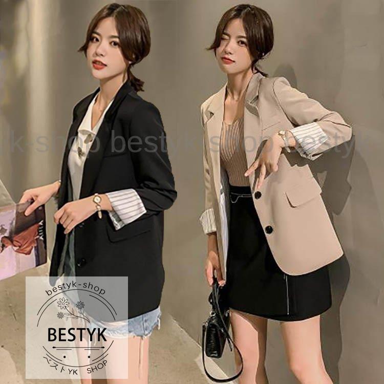 スーツ レディース スーツジャケット 黒 ジャケット ロング丈 テーラードジャケット 30代 40代 フォーマルスーツ カジュアル ビジネス 上着 通勤 卒業式 入学式 パンツスーツ 色 ダークベージュ Ilgaimportadora Com