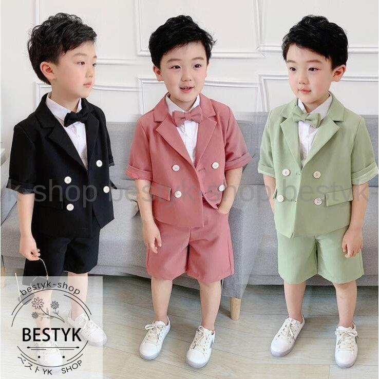 子供服 男の子スーツ 夏 子供スーツ 90 140cm 2点セット ジャケット ショートパンツ キッズスーツ 男の子 誕生日 日常 ベビー服 フォーマルスーツ 赤ちゃん スーツ ブレザー サイズ 140ｃｍ Www Finstart Hr