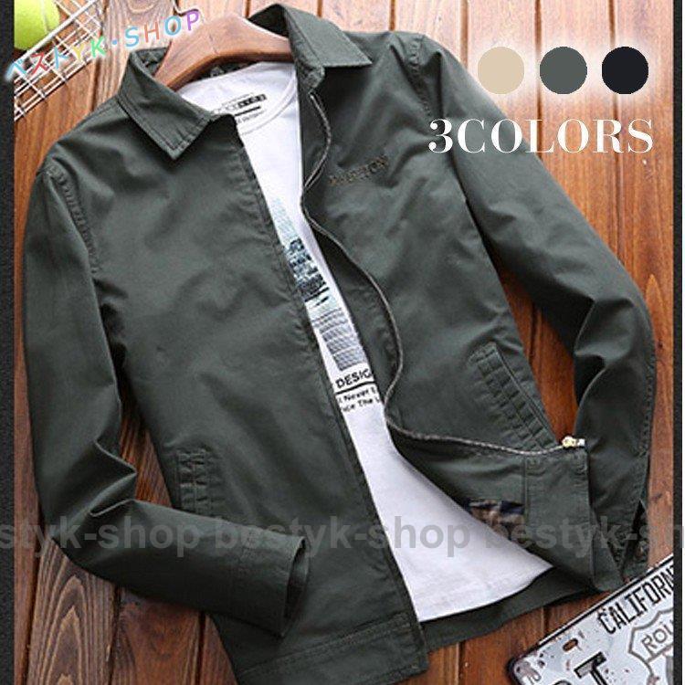 メンズジャケット メンズ 春 秋 ブルゾン 無地 コート ジャケット ジッパー付き カジュアル スリム 大きいサイズ 通学 通勤 細身 紳士用 Be1227 Afnz530 ベストyk Shop 通販 Yahoo ショッピング