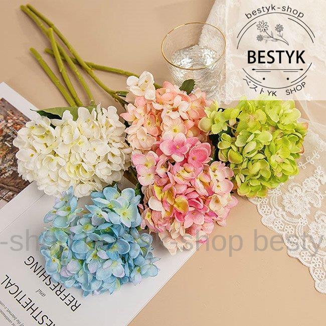 造花 2パックLmell フェイクシャクシルクライトピンクあじさいブーケデコギフト 実物 造花 flower フラワーハンガー 2点