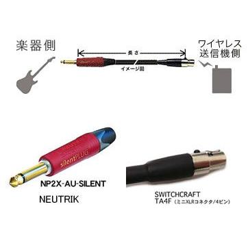 BELDEN/8412 オーダーメイドケーブル/ワイヤレス送信機用/61cm〜80cm
