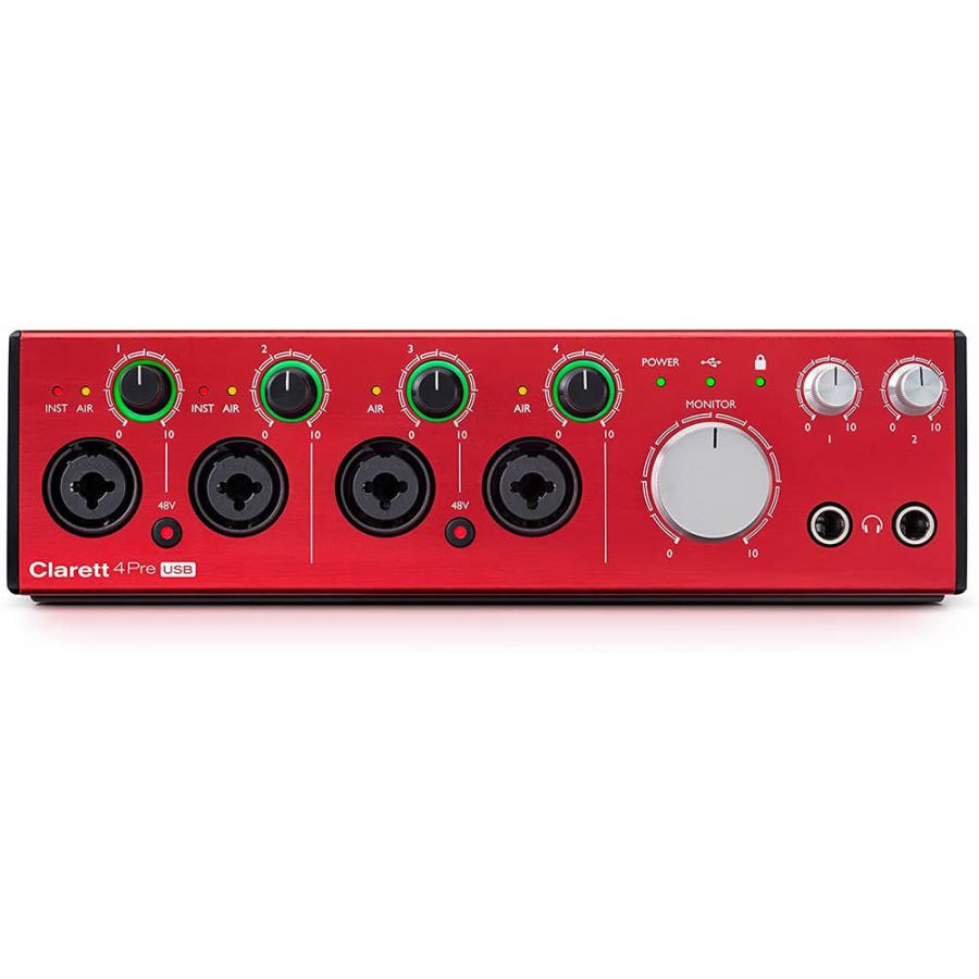 FOCUSRITE Clarett+4 Pre USBオーディオインターフェイス FOCUSRITE ( フォーカスライト ) Clarett+ 4 Pre USB 送料無料