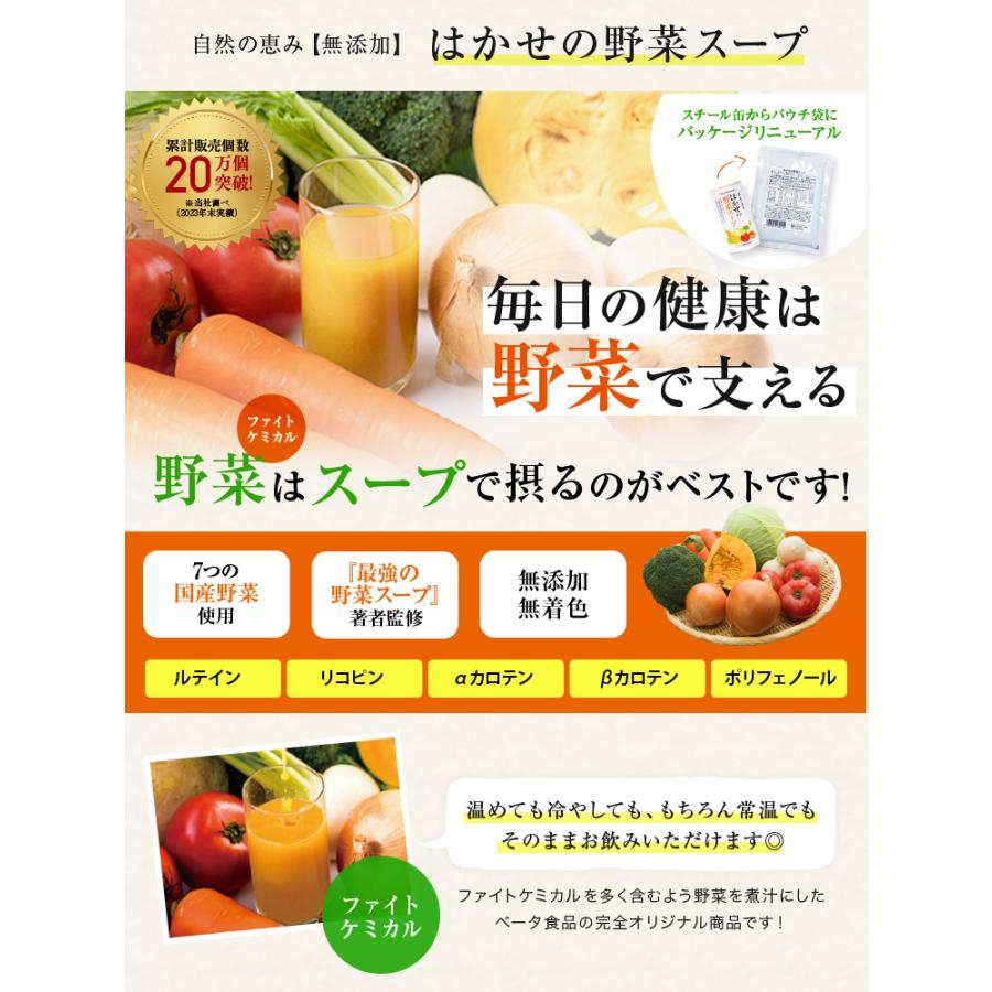 初回限定 はかせの野菜スープ お試し185g×3袋 7種の国産野菜 セット ギフト 長期保存 無着色 無香料 オリジナル商品 無添加 メール便 [M便 1/1] | ブランド登録なし | 01