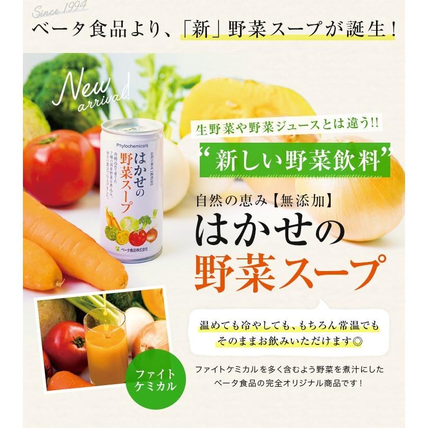 はかせの野菜スープ 185g×30缶 7種の国産野菜 無添加 野菜のみのやさしい自然な味｜beta｜02