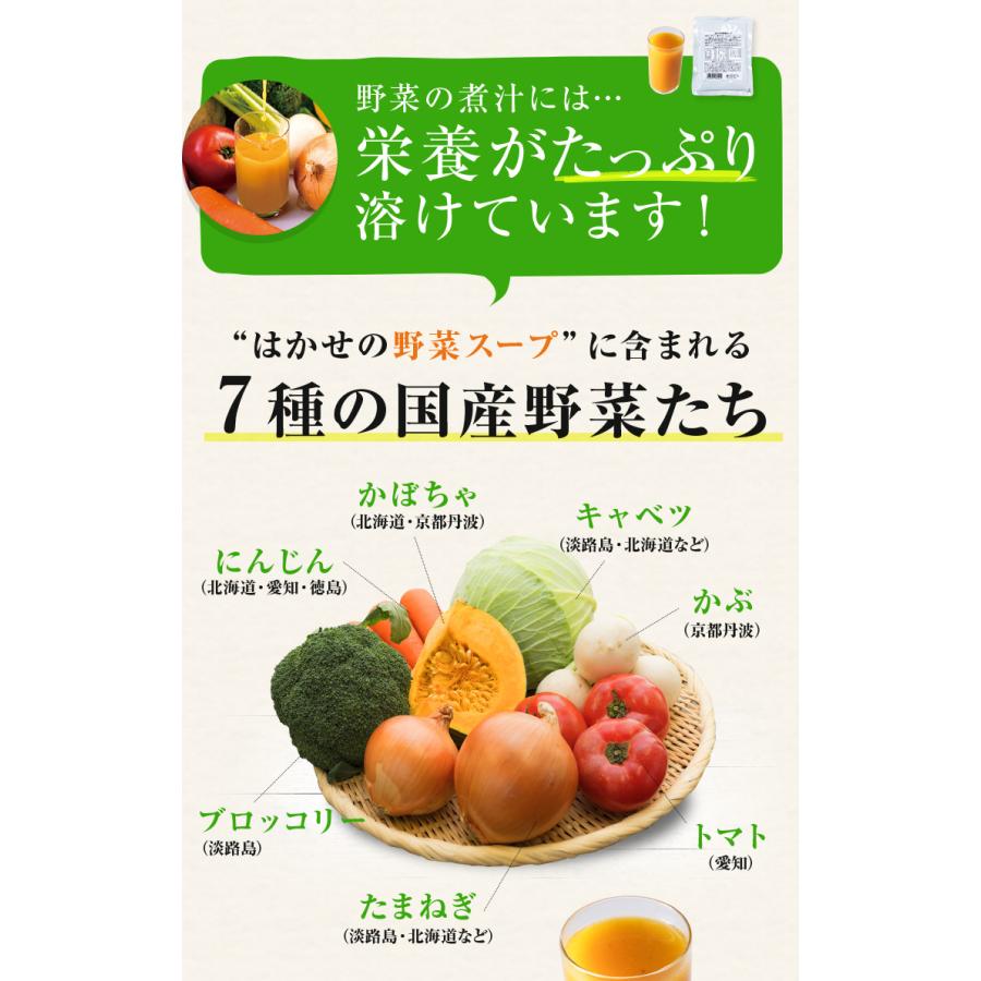 はかせの野菜スープ 185g×30袋 7種の国産野菜 無添加 野菜のみのやさしい自然な味 ギフト セット 長期保存 無着色 無香料 簡単 レトルトスープ ベータ食品 | ブランド登録なし | 07