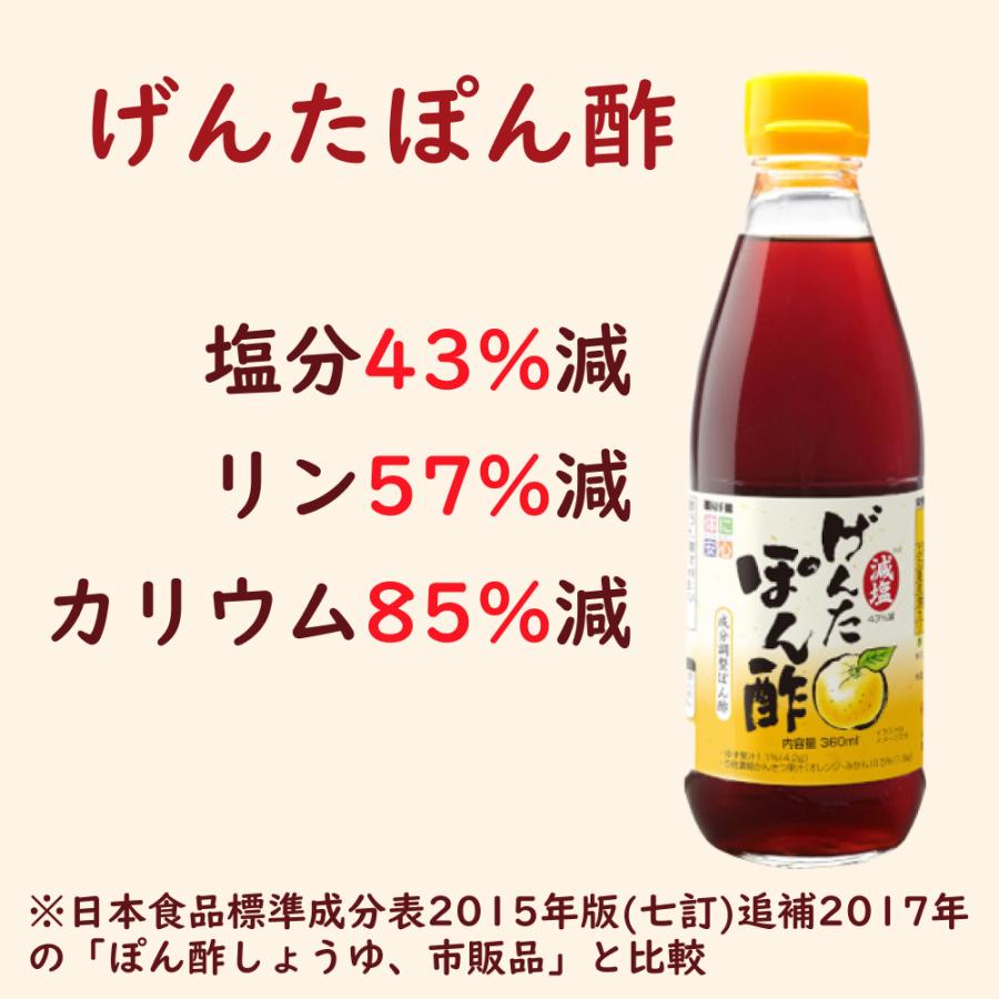減塩 低リン 低カリウム 成分調整 キッセイ 減塩げんたぽん酢 360ml | キッセイ | 01