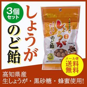 はちみつ 黒砂糖 のどにやさしい しょうがのど飴 おためし3個セット 生姜 しょうが ジンジャー ショウガ ポイント消化  メール便[M便 1/4] | 