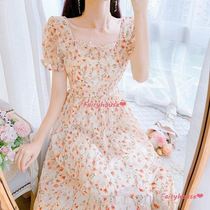 ワンピースレディース40代きれいめ膝丈ワンピース春夏半袖ワンピース花柄シフォンaラインスカートオシャレ韓国風大人ゆったりお出かけ30代50代 Q6ylndogai ファッション Www Infutureweb Com