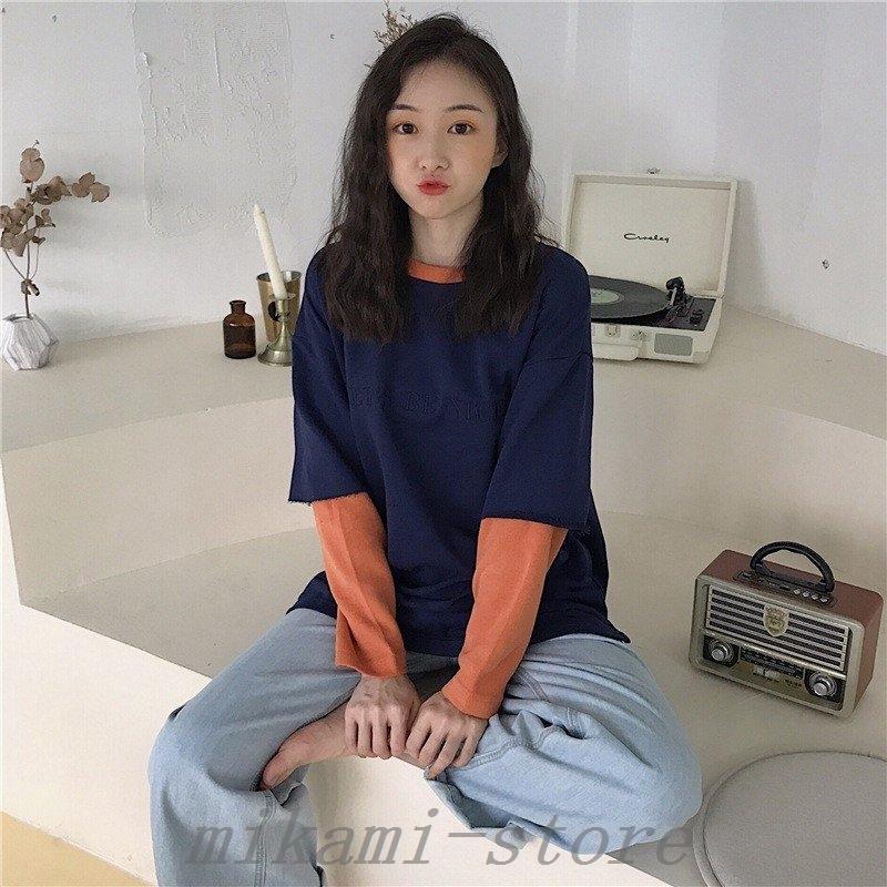 限定品 トップスレディース冬秋冬カットソー長袖無地シャツシンプル中学生高校生ファッション女子韓国かわいいおしゃれ 長袖 サイズ M Www Sustentec Com Br