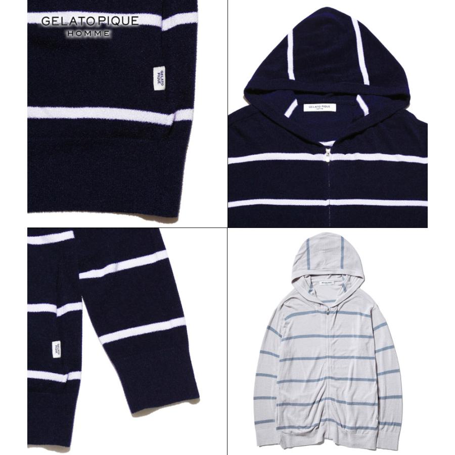 送料無料 Gelato Pique Homme ジェラートピケオム スムーズィーライト Coolパーカーset Up ホワイトボーダー Pmnt4905wht Bethel Online 通販 Yahoo ショッピング